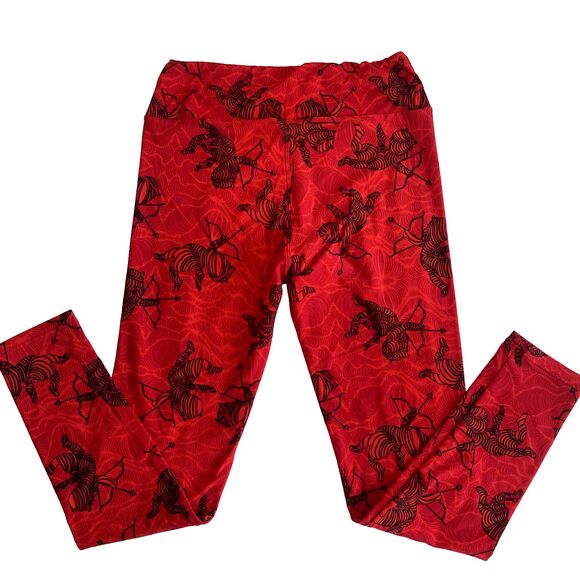 Lularoe VALENTINES DAY CUPID OS One Size Leggings - Picture 3 of 5